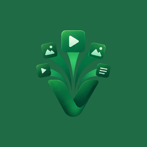 ViralMag logo mark on a brand-green background