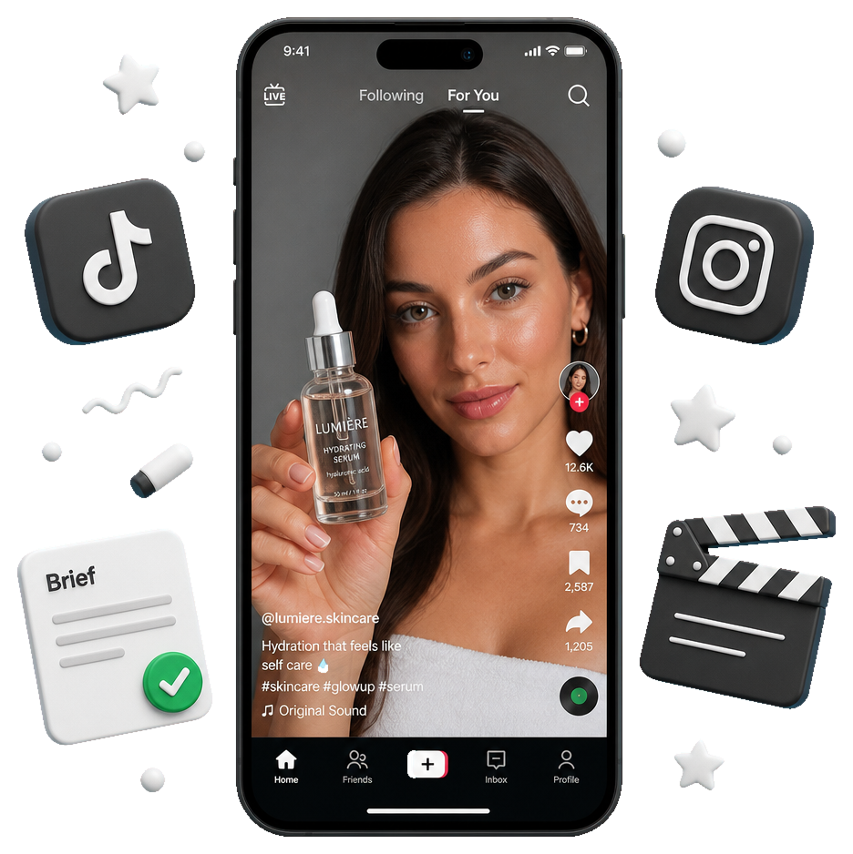 Store listing creative that actually shows the app in hands